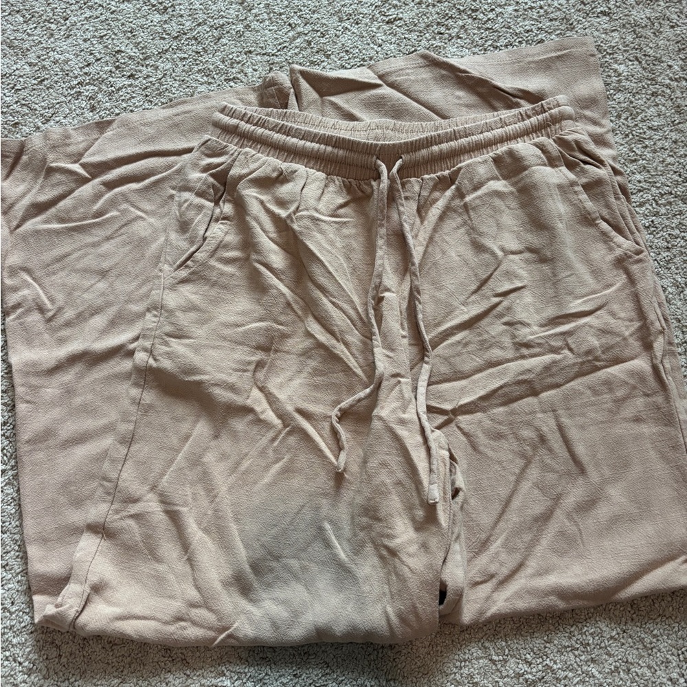 Sadie & Sage Beige Linen pants